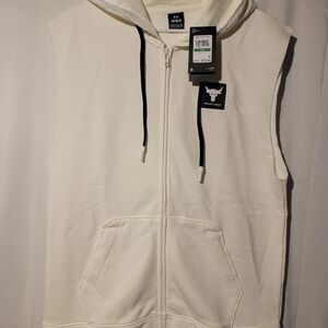 Men's Project Rock Heavyweight Terry Sleeveless Full-Zip Size Large